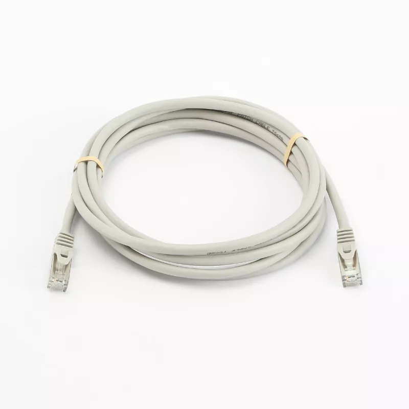 Câble RJ45 Male/Male droit CAT8 S/FTP - Avec snagless - Longueur 3M - Gris - en sachet
