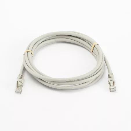 Câble RJ45 Male/Male droit CAT8 S/FTP - Avec snagless - Longueur 3M - Gris - en sachet