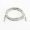 Câble RJ45 Male/Male droit CAT8 S/FTP - Avec snagless - Longueur 3M - Gris - en sachet
