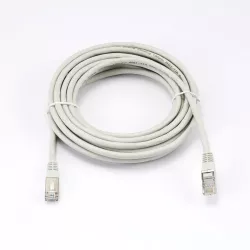 Câble RJ45 Male/Male droit CAT6A F/UTP - Longueur 5M - Gris - en sachet