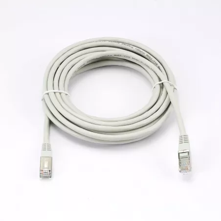 Câble RJ45 Male/Male droit CAT6A F/UTP - Longueur 5M - Gris - en sachet