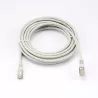Câble RJ45 Male/Male droit CAT6A F/UTP - Longueur 5M - Gris - en sachet