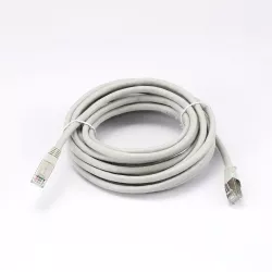 Câble RJ45 Male/Male droit CAT6A S/FTP - Longueur 5M - Gris - en sachet
