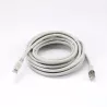 Câble RJ45 Male/Male droit CAT6A S/FTP - Longueur 5M - Gris - en sachet
