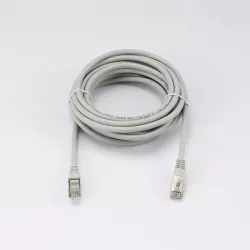 Câble RJ45 Male/Male droit CAT6 F/UTP - Longueur 5M - Gris - en sachet