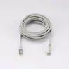Câble RJ45 Male/Male droit CAT6 F/UTP - Longueur 5M - Gris - en sachet
