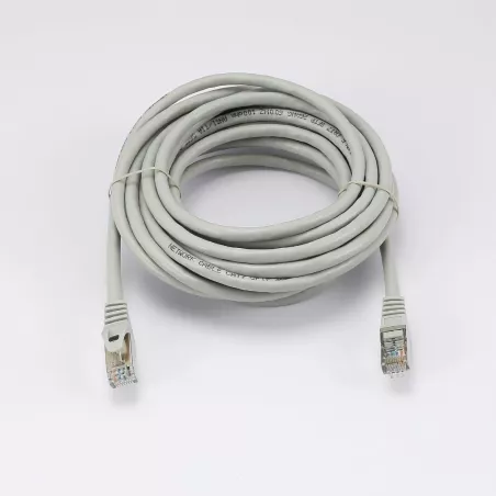 Câble RJ45 Male/Male droit CAT7 S/FTP - Longueur 5M - Gris - en sachet