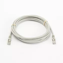 Câble RJ45 Male/Male droit CAT8 S/FTP - Avec snagless - Longueur 5M - Gris - en sachet