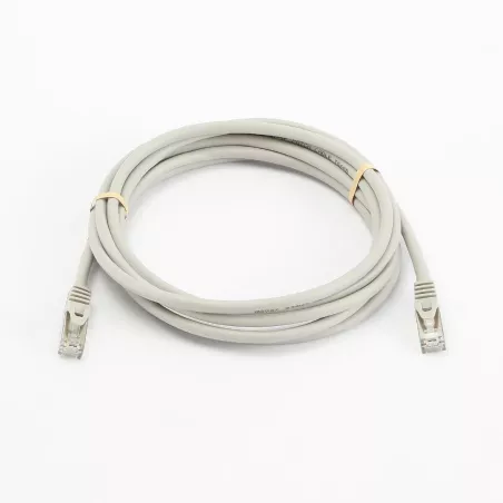 Câble RJ45 Male/Male droit CAT8 S/FTP - Avec snagless - Longueur 5M - Gris - en sachet