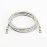 Câble RJ45 Male/Male droit CAT8 S/FTP - Avec snagless - Longueur 5M - Gris - en sachet