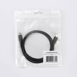 Câble USB-C/USB-C 2.0 Male/Male - 25W - Longueur 1M - Noir - en sachet