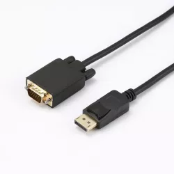 Câble VGA/DisplayPort 1.2 Male/Male - Longueur 2M - Noir - en sachet