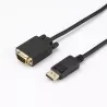 Câble VGA/DisplayPort 1.2 Male/Male - Longueur 2M - Noir - en sachet