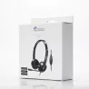 Casque micro HEDEN filaire double jack 3.5mm micro pivotant, arceau réglable noir
