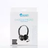 Casque micro HEDEN Bluetooth connexion BT ou câble jack 3.5 micro pivotant, arceau réglable noir