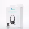 Casque micro HEDEN Bluetooth connexion BT ou câble jack 3.5 micro pivotant, arceau réglable noir
