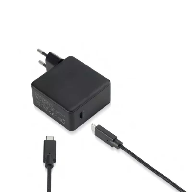 Bundle chargeur USB-C + câble USB-C/USB-C 2m - Chargeur 1 port USB-C 100W - PD 3.0/QC3.0 - noir - en sachet