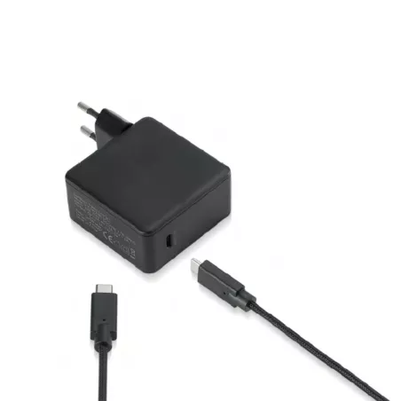 Bundle chargeur USB-C + câble USB-C/USB-C 2m - Chargeur 1 port USB-C 100W - PD 3.0/QC3.0 - noir - en sachet