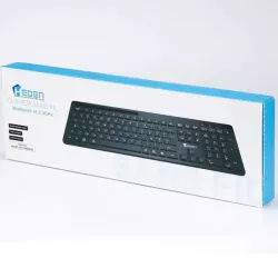 Clavier sans fil 2.4Gh/BT HEDEN 104keys, support tél intégré connexion BT3.0&BT5.0&2.4Ghz pile inclus, noir
