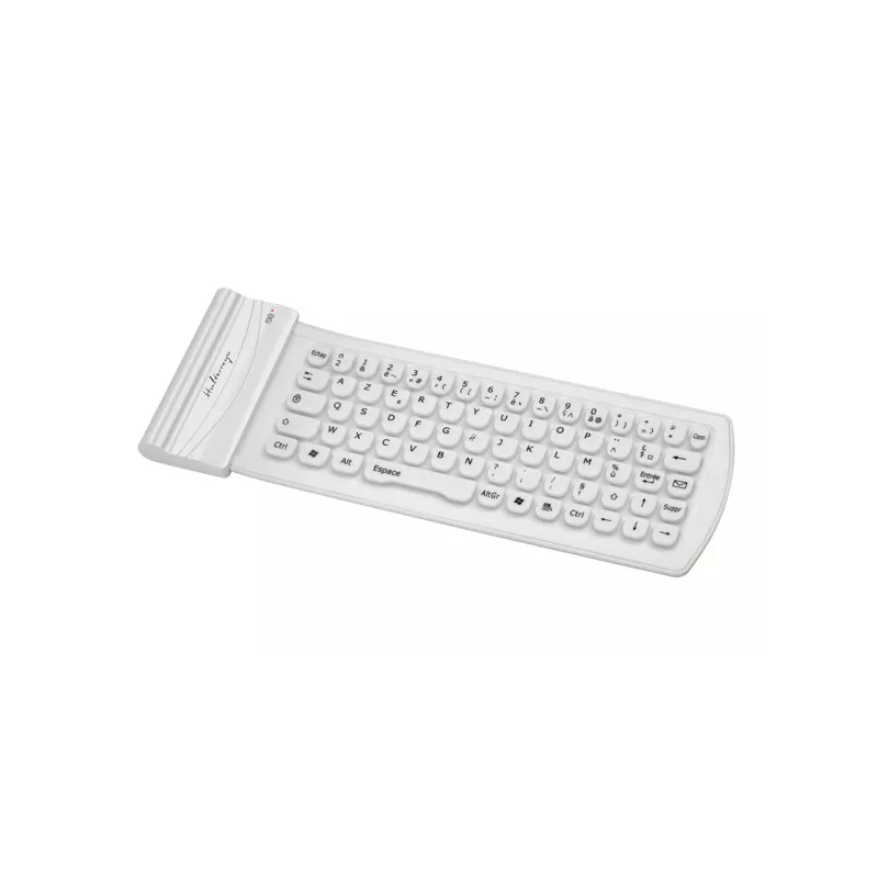 Mini Clavier Bluetooth en Silicone, Halterrego , Blanc