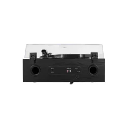 Platine vinyle Halterrego MANHATTAN ALL-in-one avec 2 HP intégrés / couvercle, RMS 2* 8W, 3 vitesses, lecteur CD, BT IN, Radio…