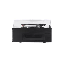 Platine vinyle Halterrego MANHATTAN ALL-in-one avec 2 HP intégrés / couvercle, RMS 2* 8W, 3 vitesses, lecteur CD, BT IN, Radio…