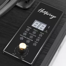 Platine vinyle Halterrego MANHATTAN ALL-in-one avec 2 HP intégrés / couvercle, RMS 2* 8W, 3 vitesses, lecteur CD, BT IN, Radio…