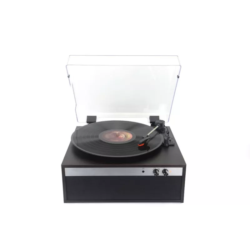 Platine vinyle Halterrego BROOKLYN, haut-parleurs intégrés, 3 vitesses, marche/arrêt automatique, Entrée : jack 3.5mm , Sortie…