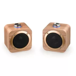 Enceinte Bluetooth Halterrego en bois , BT V5.0, RMS 3W , batterie rechargeable de 1200mAh.