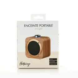 Enceinte Bluetooth Halterrego en bois , BT V5.0, RMS 3W , batterie rechargeable de 1200mAh.