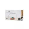 Lampe de chevet avec chargeur induction à 10W, lumiosité réglable, 1 port USB pour la charge, affichage l'heure, en alu et bois