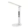 Lampe de bureau avec la charge induction 10W, fonction réveil, affichage de l'heure, la date, la température, lumiosité…