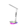 Lampe de bureau avec la charge induction 10W, fonction réveil, affichage de l'heure, la date, la température, lumiosité…