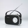 Radio Halterrego style rétro AM/FM, BT V5.0, lecteur USB et carte micro SD, 3w RMS, Aux IN et prise casque. Adaptateur ou port…