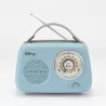 Enceinte/Radio HALTERREGO rétro 2, 5W RMS, Bluetooth, Radio FM, lecteur USB, Aux IN, batterie rechargeable, bleu