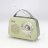 Enceinte/Radio HALTERREGO rétro 2, 5W RMS, Bluetooth, Radio FM, lecteur USB, Aux IN, batterie rechargeable, vert olive