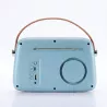 Enceinte/Radio HALTERREGO rétro 3, 5W RMS, Bluetooth, Radio FM, lecteur USB, Aux IN, batterie rechargeable, bleu