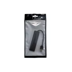Hub USB 4 ports USB 3.2 gen 1 (USB 3.0) pour PC, PC portable et MacBook - 15 cm - sans alimentation - noir - en sachet