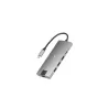 Hub USB-C pour Macbook&PC 8 ports: USB x 3 + HDMI 4k*2k@30Hz +RJ45 1000Mbit/s + USB-C (charge 60W et transfert) +lecteur SD et…