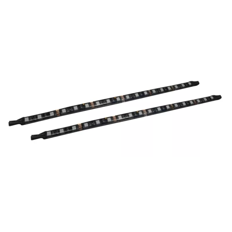 LED RGB 30cm de 16 led, Fixation aimantée/autocollante, 2 pcs/pack
