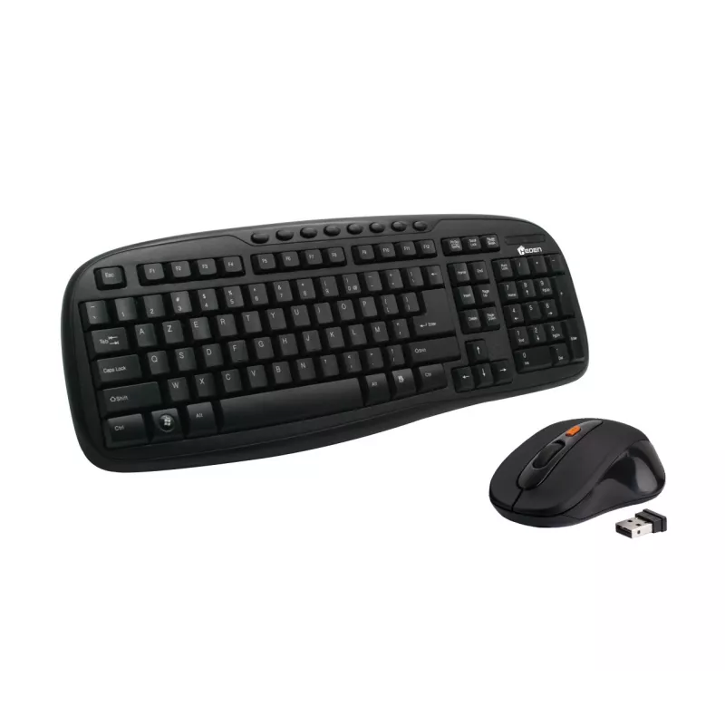Kit HEDENclavier multimedia & souris optiq 4 boutons ss fil,2.4G,noir