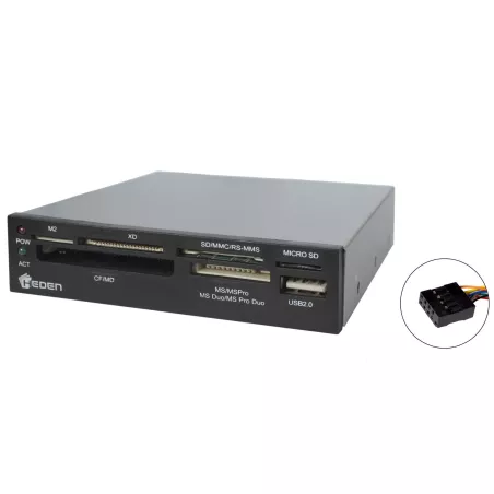Lecteur carte memoir intern 3.5"HEDEN tt en1+1port USB,compatibl SDHC.