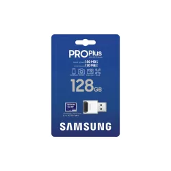 CARTE MEMOIRE SAMSUNG 128 Go MICRO-SD PRO PLUS 2023 avec lecteur USB Classe 10 / MB-MD128SB/WW