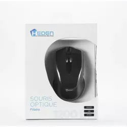 Souris optique Heden ,USB, 1200 DPI, noir