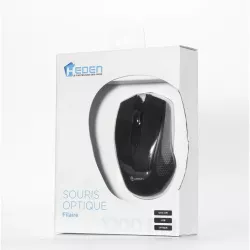 Souris optique Heden ,USB, 1200 DPI, noir