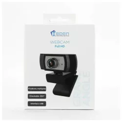 Webcam HEDEN full HD 1080P micro intégré, angle de vue 90° correction de l'éclairage auto longueur de câble 2m
