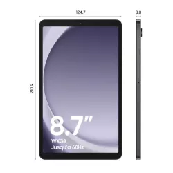 Samsung Galaxy Tab A9 8.7'' 4G 64Go Anthracite RAM 4Go 1340 x 800 2 speakers + Camera 8MP + 2MP Android 14 DAS tronc 0,89 W/kg…