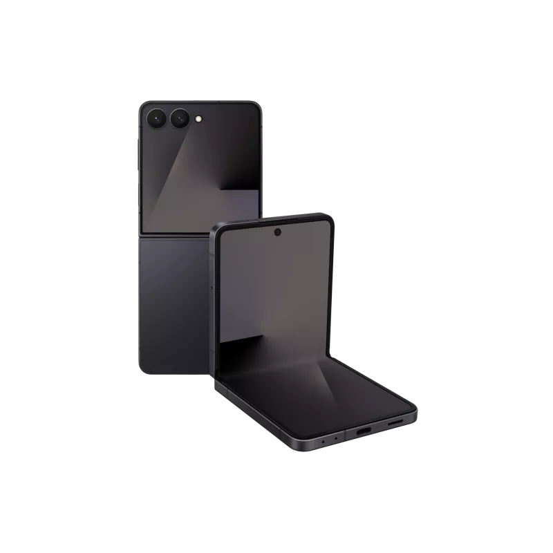 Smartphone Galaxy Z Flip7 Noir Absolu Exynos 2500 12Go 256Go Ecran Pliable 6,9'' et 4,1'' Dynamic AMOLED 2X AI intégrée…