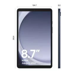 Samsung Galaxy Tab A9 8.7'' WIFI 128Go Bleu Marine RAM 8Go 1340 x 800 2 speakers + Camera 8MP + 2MP Android 14 DAS tronc…