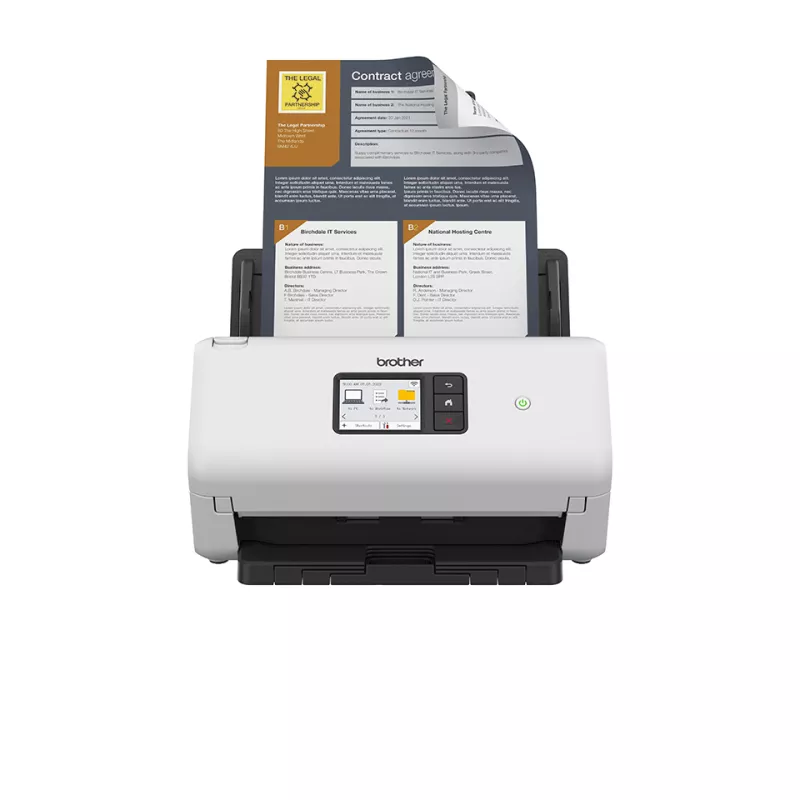 BROTHER ADS4550W Scanner de documents bureautique recto-verso, 35ppm, 600dpi, 512Mo, chargeur 60f, Ethernet, Wifi…